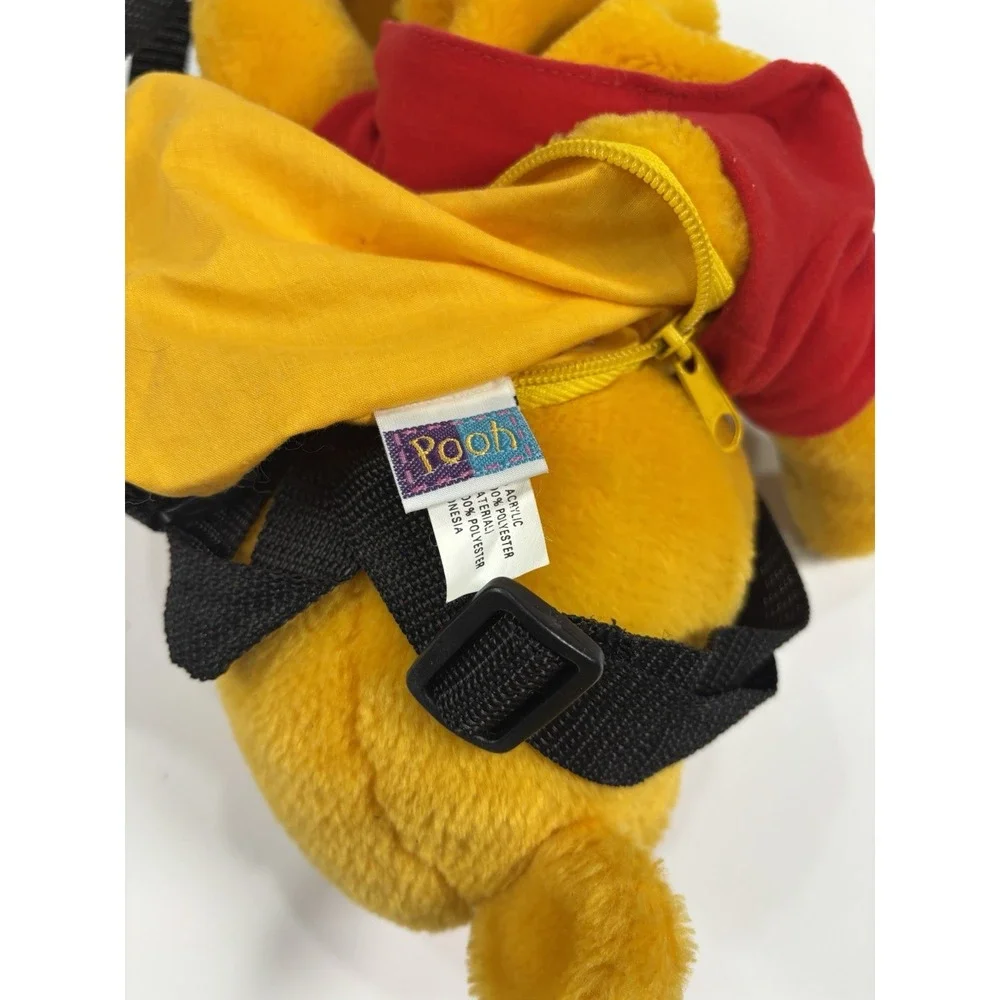 Vintage Disney Winnie The Pooh Backpack Plush Stuffed Bear With Zipper